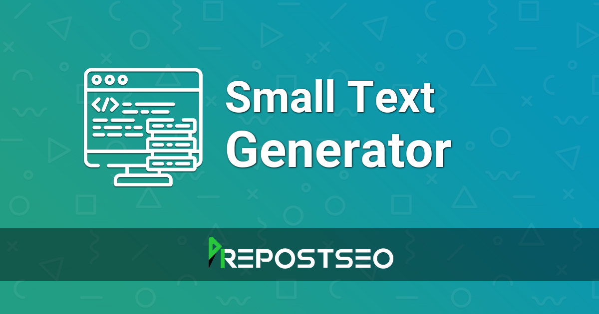 Text Generator - Small Caps & Tiny Text
