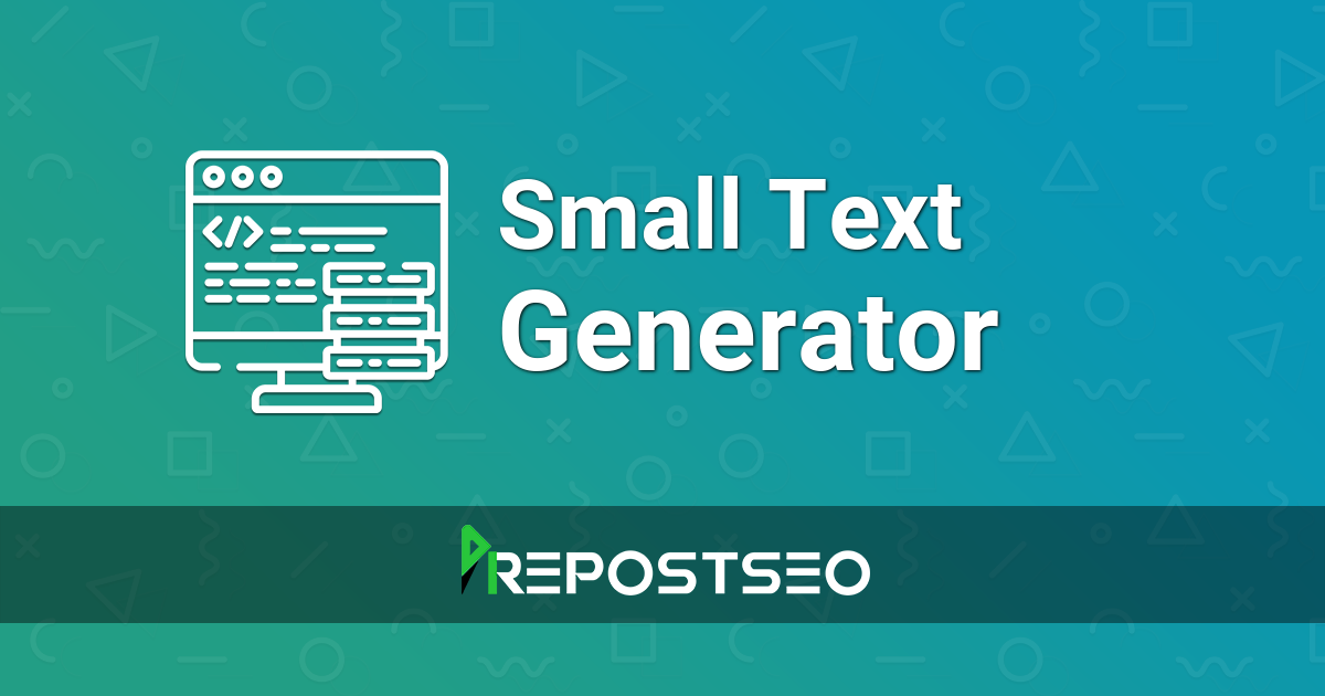 Small Text Generator - Small Caps & Tiny Text Generator