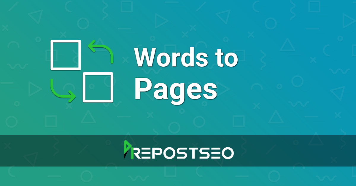 Words To Pages Words To Pages