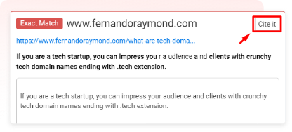 Generate citation for plagiarized content