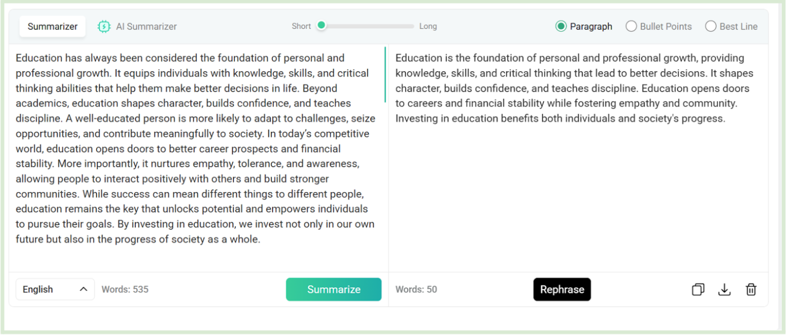 Prepostseo's Text Summarizer